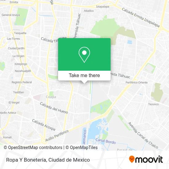 Ropa Y Bonetería map
