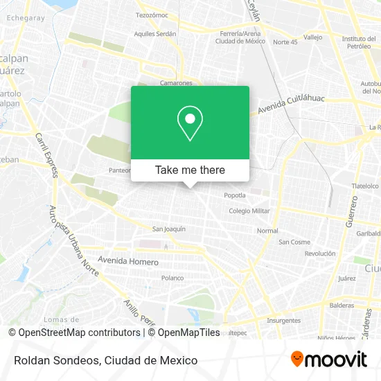Roldan Sondeos map
