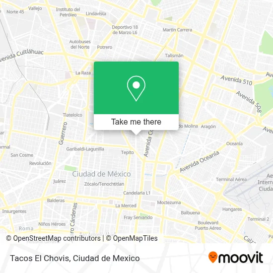 Tacos El Chovis map
