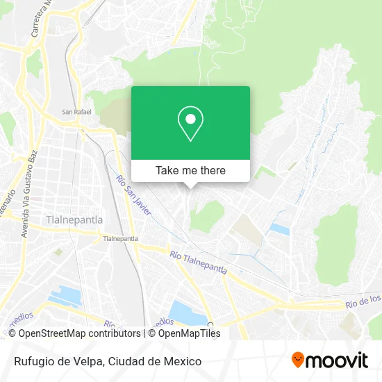 Rufugio de Velpa map