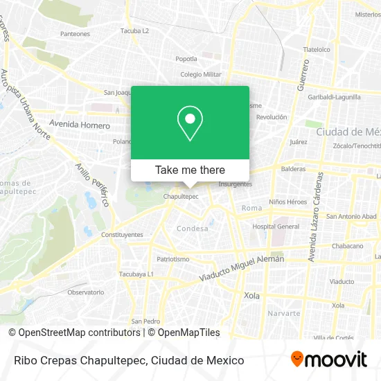 Ribo Crepas Chapultepec map