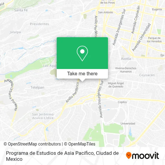 Programa de Estudios de Asia Pacífico map