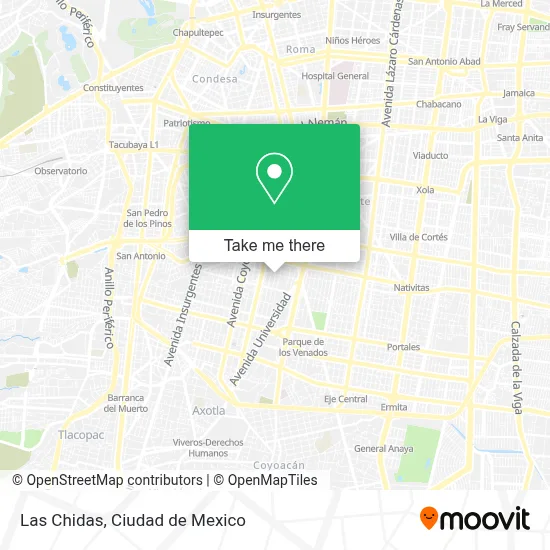 Las Chidas map