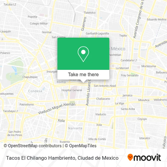 Tacos El Chilango Hambriento map