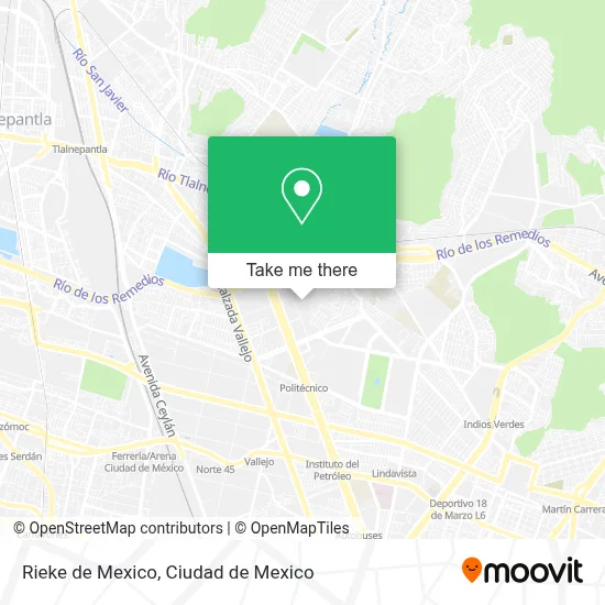 Rieke de Mexico map