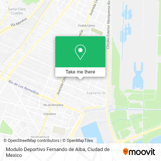 Modulo Deportivo Fernando de Alba map