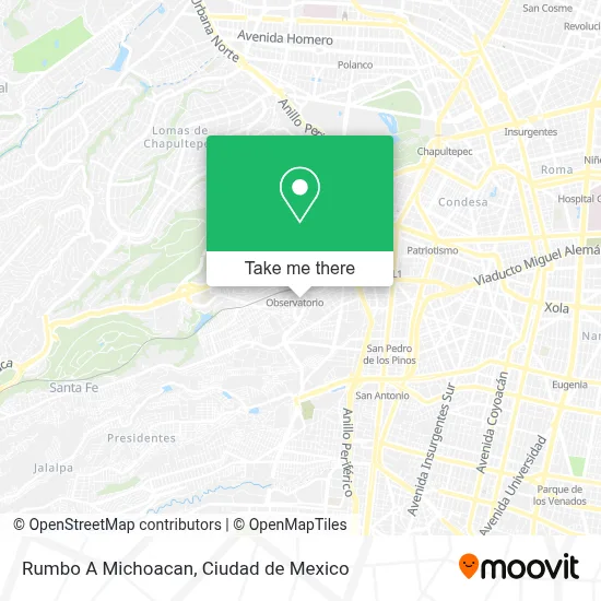 Rumbo A Michoacan map
