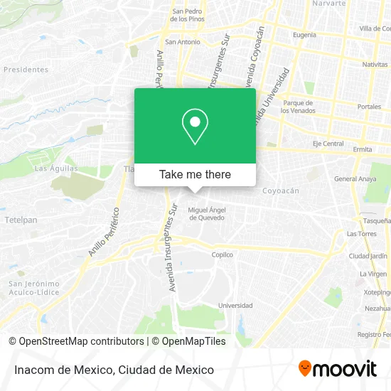 Inacom de Mexico map