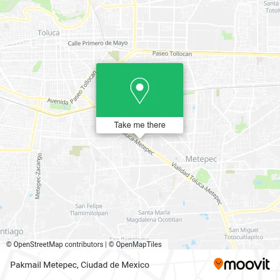 Pakmail Metepec map