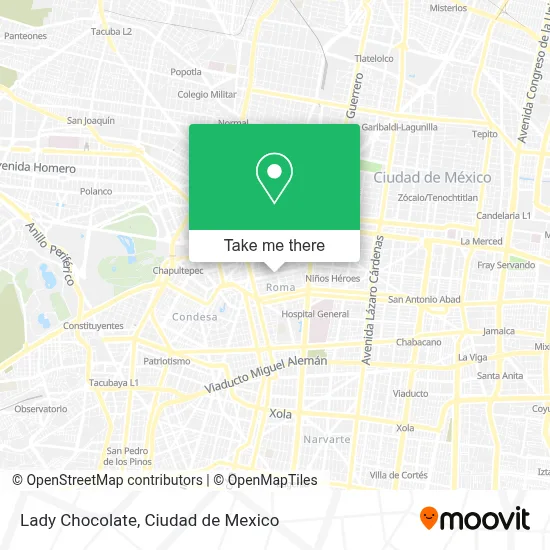 Lady Chocolate map