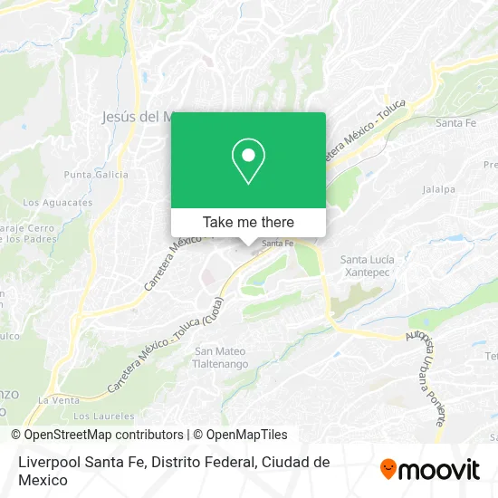 Liverpool Santa Fe, Distrito Federal map