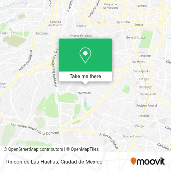 Rincon de Las Huellas map