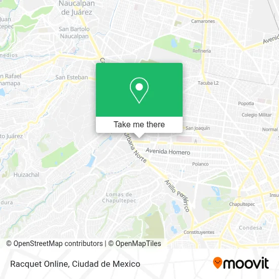 Racquet Online map