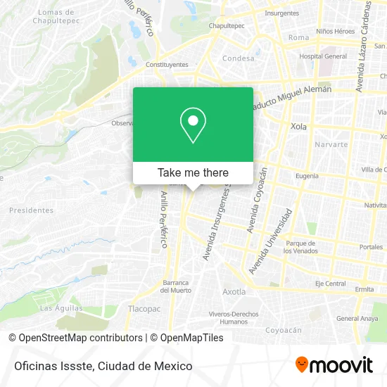 Oficinas Issste map