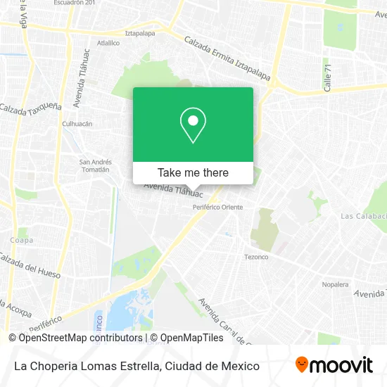 La Choperia Lomas Estrella map