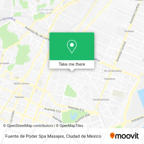 Fuente de Poder Spa Masajes map