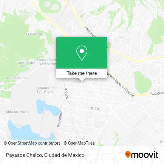 Payasos Chalco map