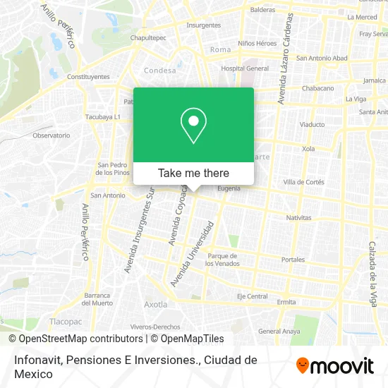 Infonavit, Pensiones E Inversiones. map