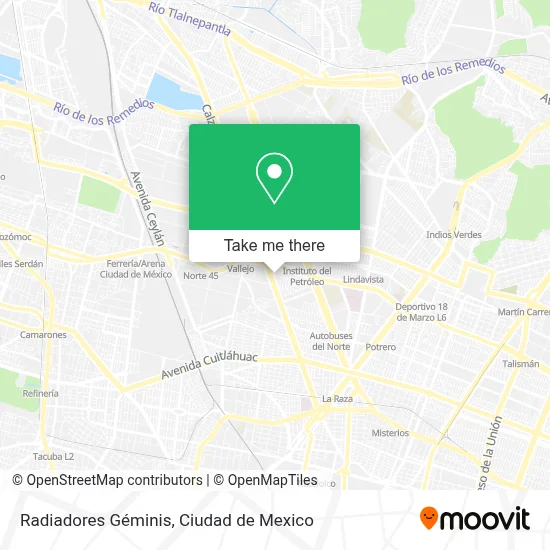 Radiadores Géminis map