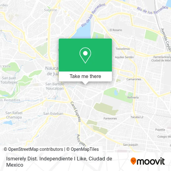 Ismerely Dist. Independiente I Like map