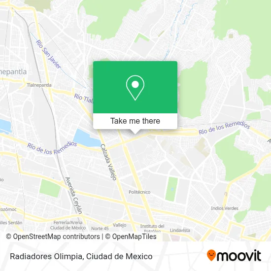 Radiadores Olimpia map
