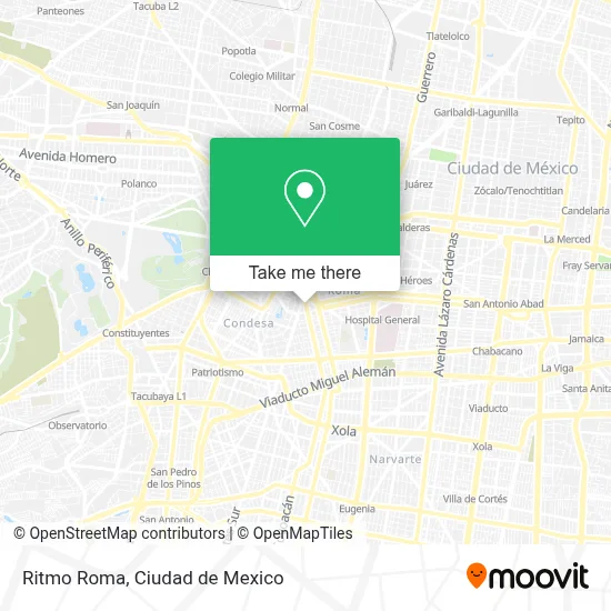 Ritmo Roma map
