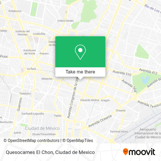 Quesocarnes El Chon map