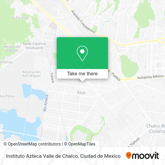 Instituto Azteca Valle de Chalco map