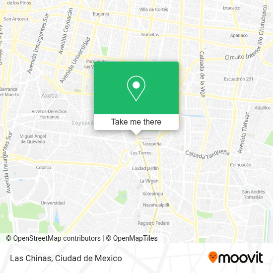 Las Chinas map