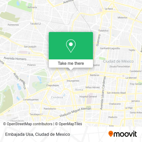 Embajada Usa map