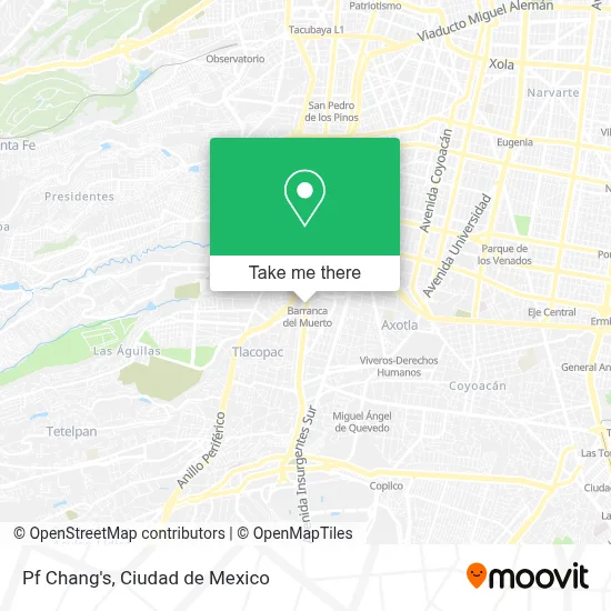 Pf Chang's map