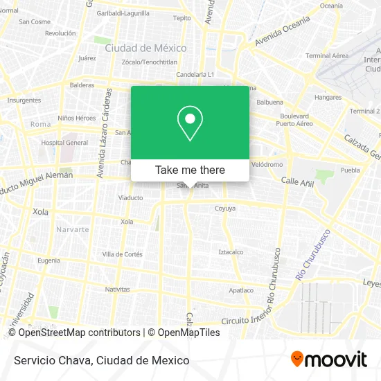 Servicio Chava map