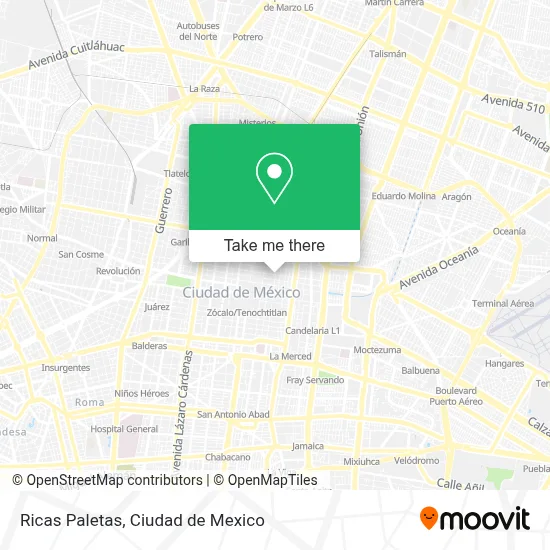 Ricas Paletas map
