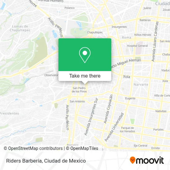 Riders Barbería map