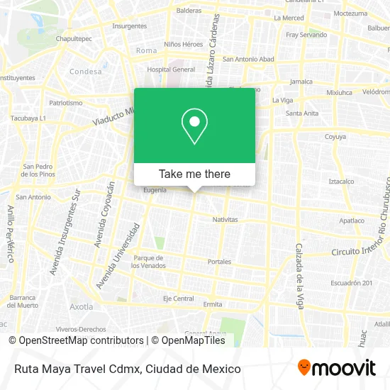 Ruta Maya Travel Cdmx map