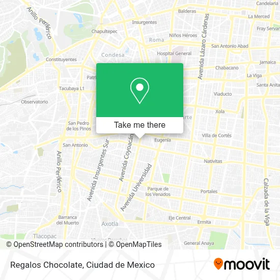 Regalos Chocolate map