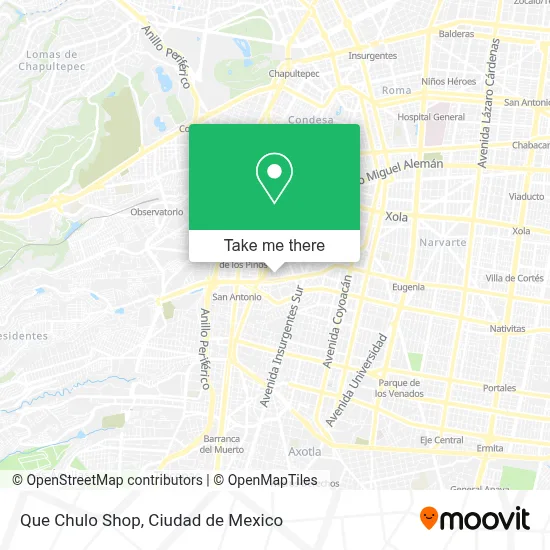 Que Chulo Shop map