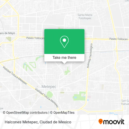 Halcones Metepec map