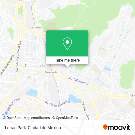 Letras Park map