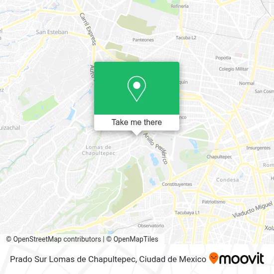 Prado Sur Lomas de Chapultepec map