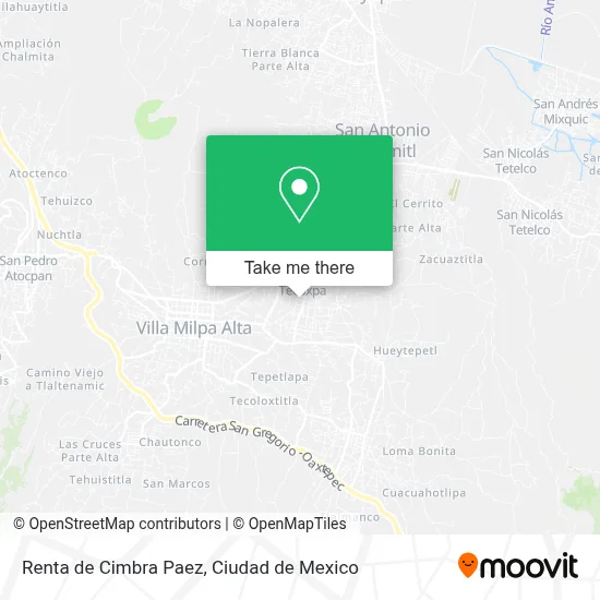 Renta de Cimbra Paez map