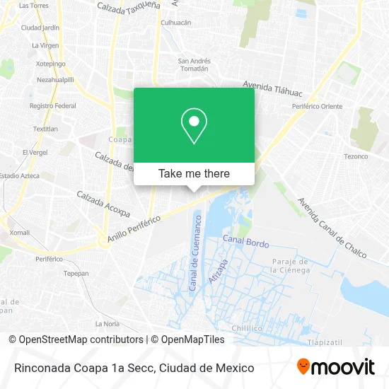 Rinconada Coapa 1a Secc map