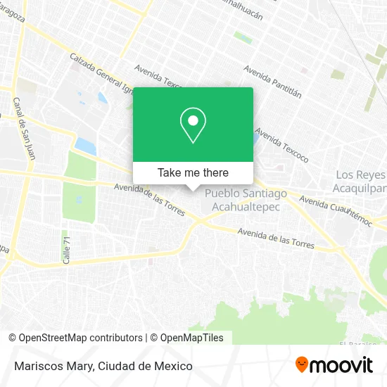 Mariscos Mary map