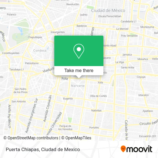 Puerta Chiapas map