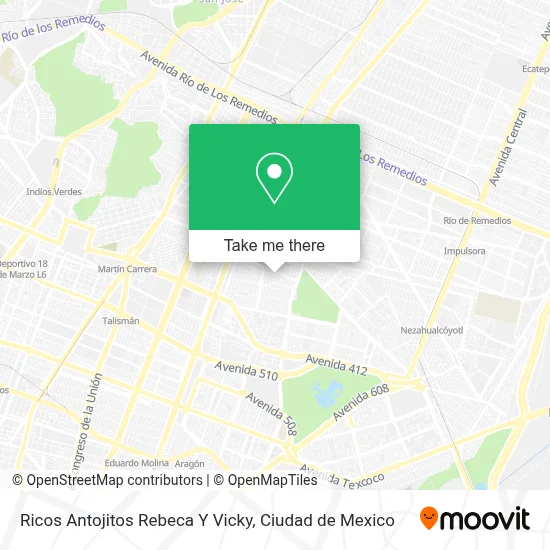 Ricos Antojitos Rebeca Y Vicky map