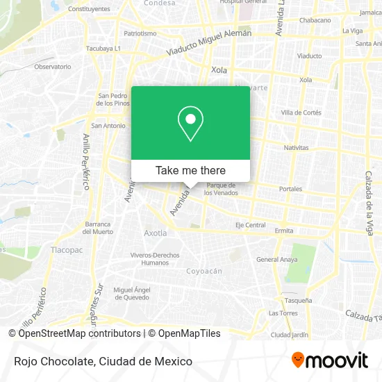Rojo Chocolate map
