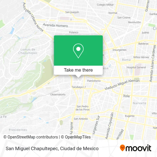 San Miguel Chapultepec map