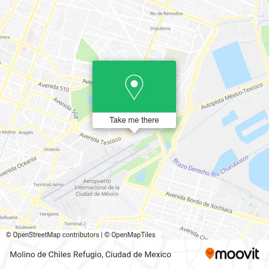 Molino de Chiles Refugio map