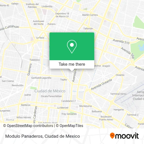 Modulo Panaderos map