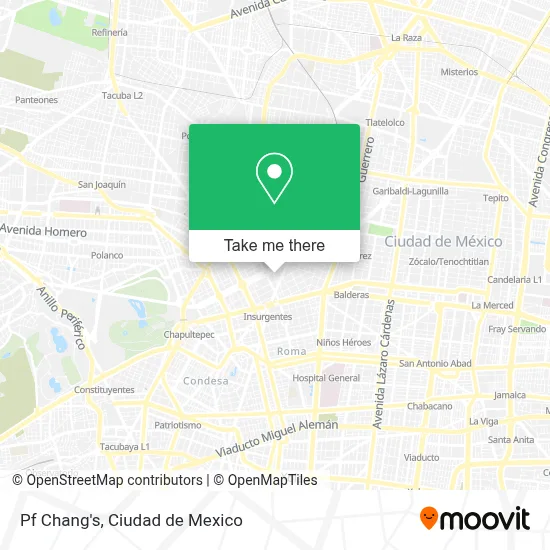 Pf Chang's map